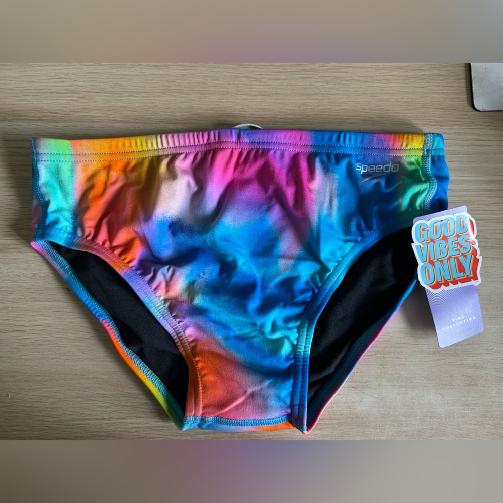 Speedo Rainbow Tie-Dye Swim Bottom